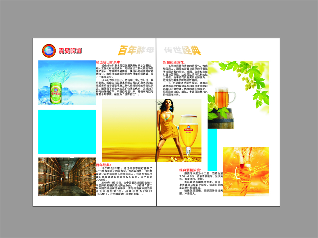 青島啤酒畫冊 八頁之間，品味百年醇香